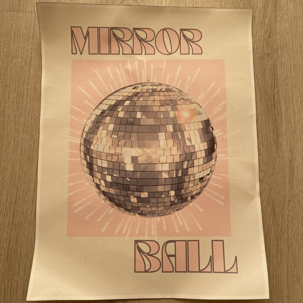Taylor Swift inspired vinyl print, Mirrorball, 13.75 in x 12 in